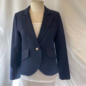 Smythe Navy Blue Tailored Single Button Blazer, Size 10, MSRP $1199.00
